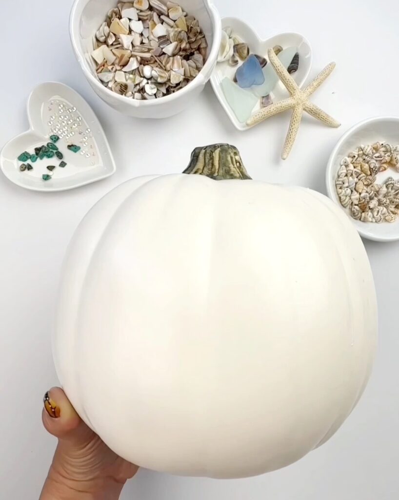 faux pumpkin for decoupaging