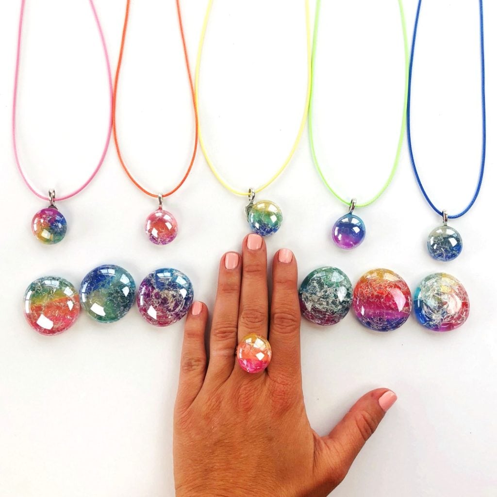 DIY Cracked Glass Gems and Stones for Jewelry and Crafting