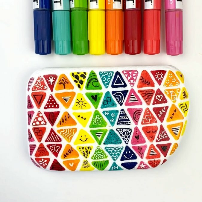 Painted Rock Idea - Doodle Rock