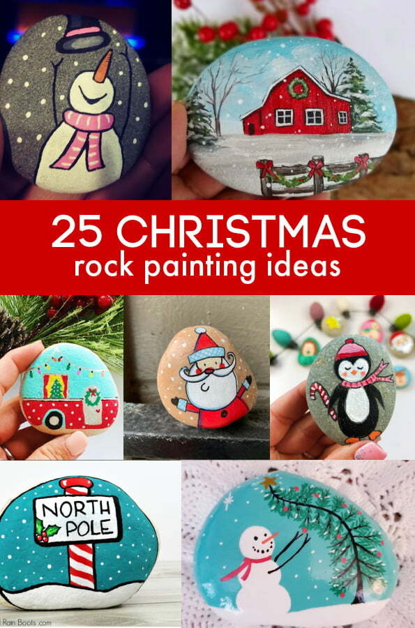 25 Christmas rock painting ideas