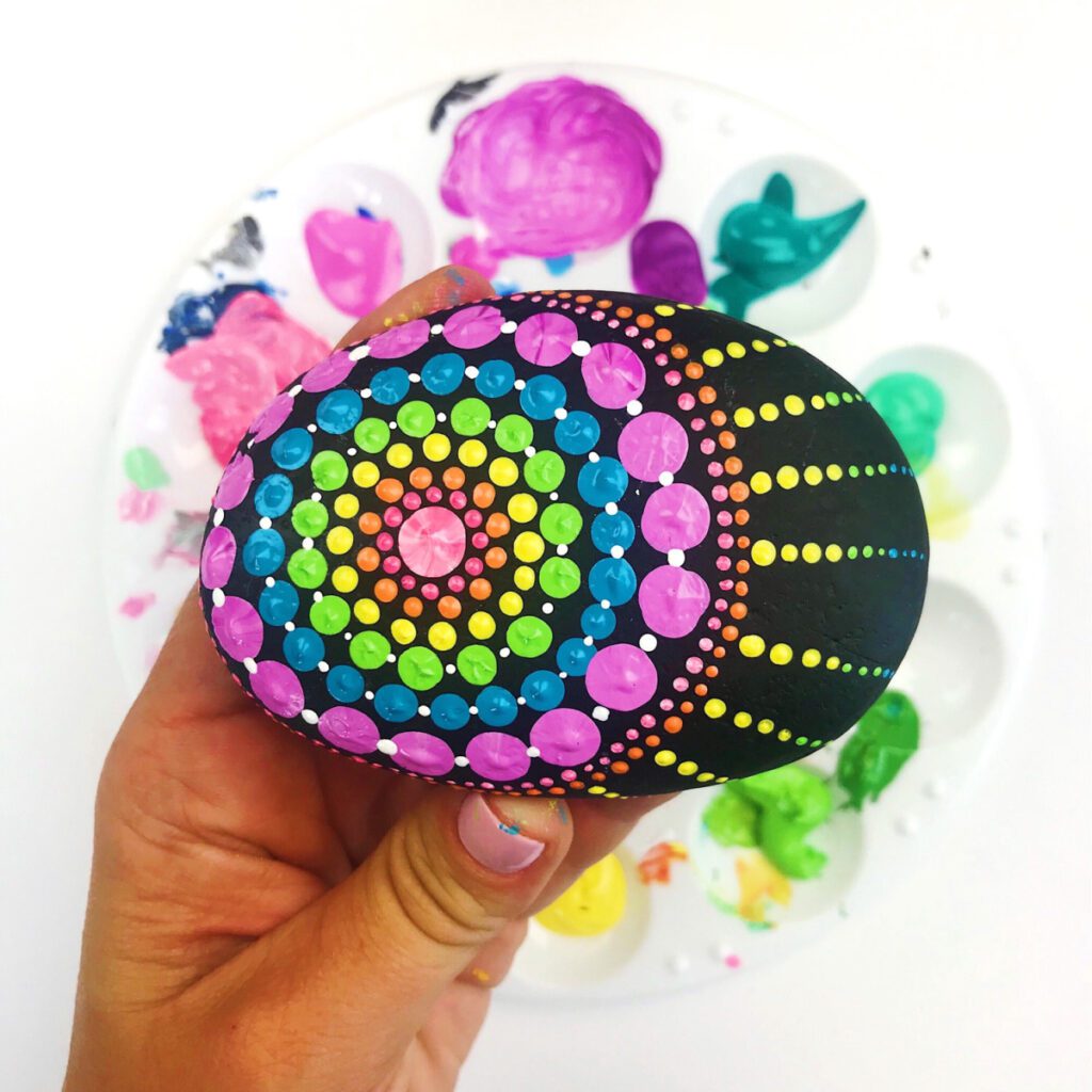 dotted Mandala Painted rock